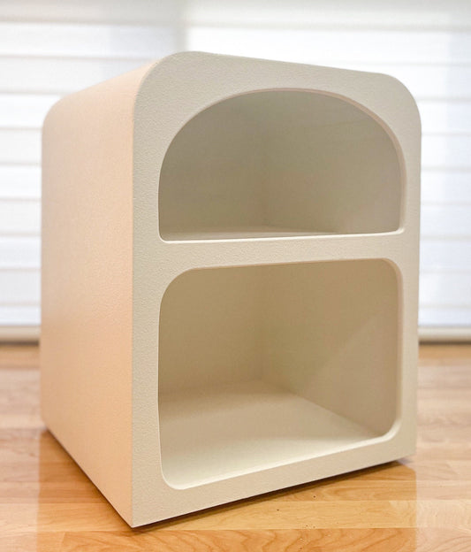 White Boho Nordic Modern Nightstand Sidetable